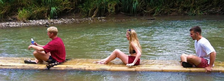 thai bamboo rafting