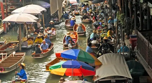 Damnoen Saduak Floating Market- Bridge Over River Kwai