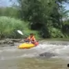 kayaking through chiang dao jungle river