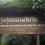 the highest spot in thailand sign