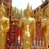 golden buddha statues at doi suthep temple