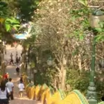 grand staircase with over 300 steps at doi suthep temple