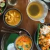 selection of homemade authentic thai dishes