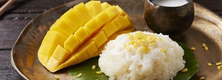 homemade mango and sticky rice