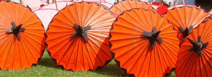 variety of umbrellas at bo sang, the famous umbrella village