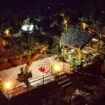 view of mae kampong village at night