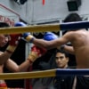 boxers boxing inside ring