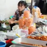 local snack stall at warorot market