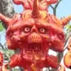 demon statue at white temple (wat rong khun) in chiang rai