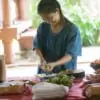 learning the art of vegetable carving at khum lanna