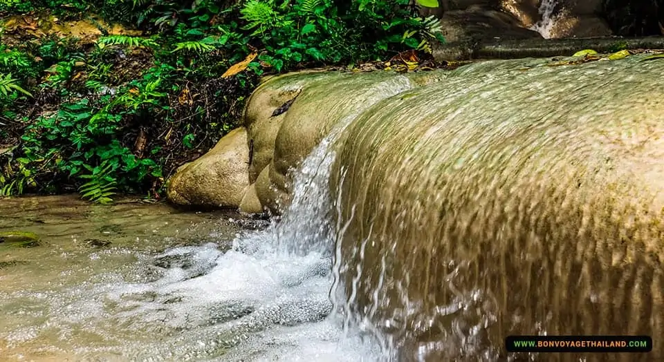 Sticky Waterfall at the bottom