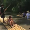 Bamboo rafting fun