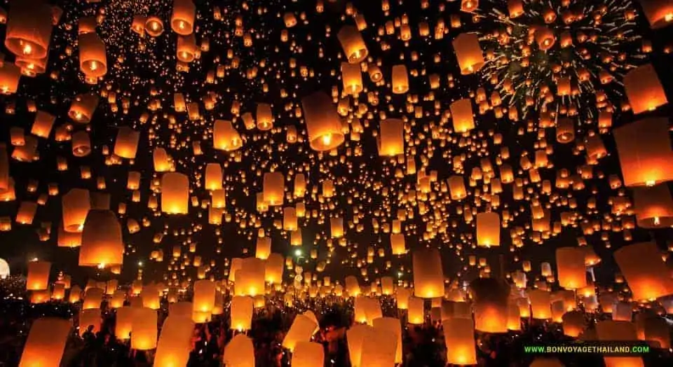 Thousand of Lanterns in the sky