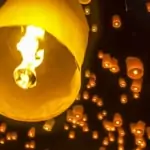 Yee Peng Lantern Floating in the Sky