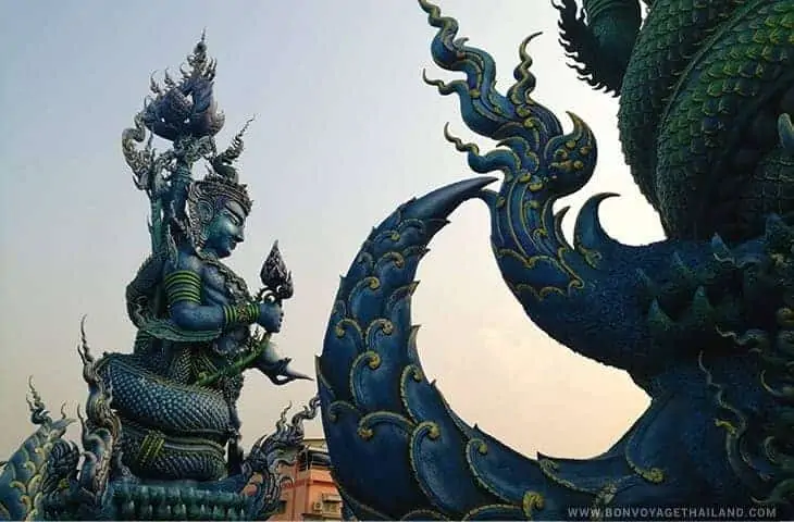Blue Temple Statue
