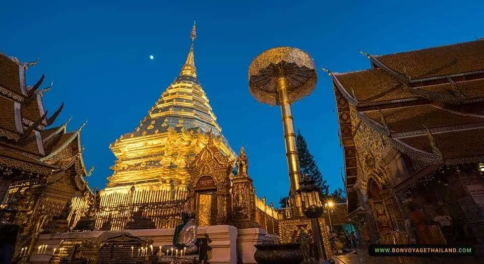 Golden Pagoda - Doi Suthep at Night