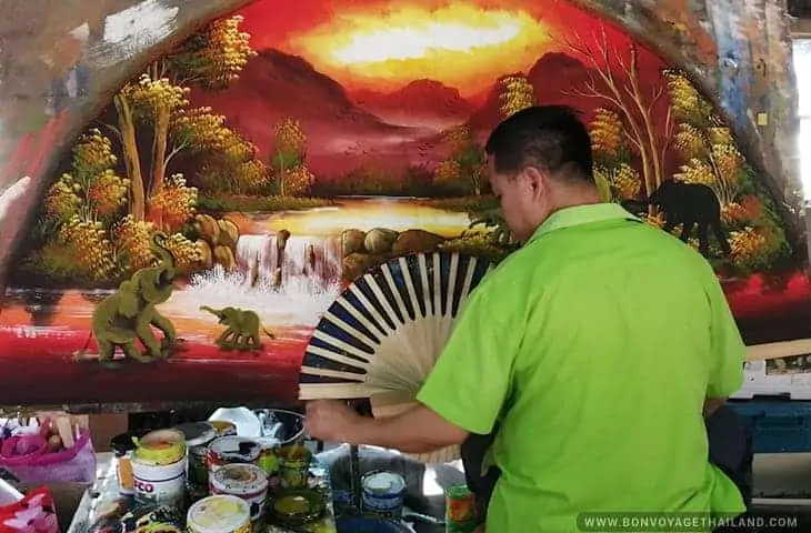Man Painting an Umbrella