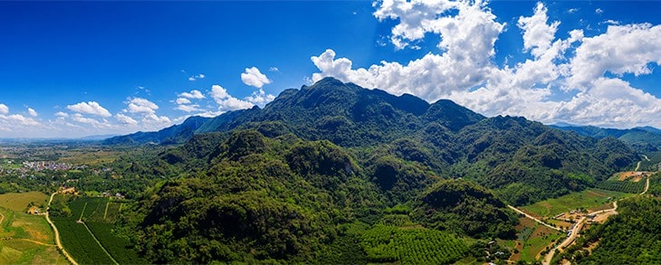 Doi Nang Non Mountain Arial View