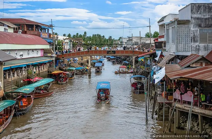 Marché flottant d'Amphawa