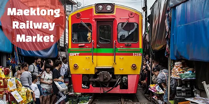 Marché ferroviaire de Maeklong