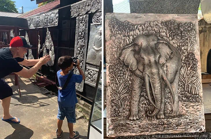 Tourists at the Silver Temple in Chiang Mai