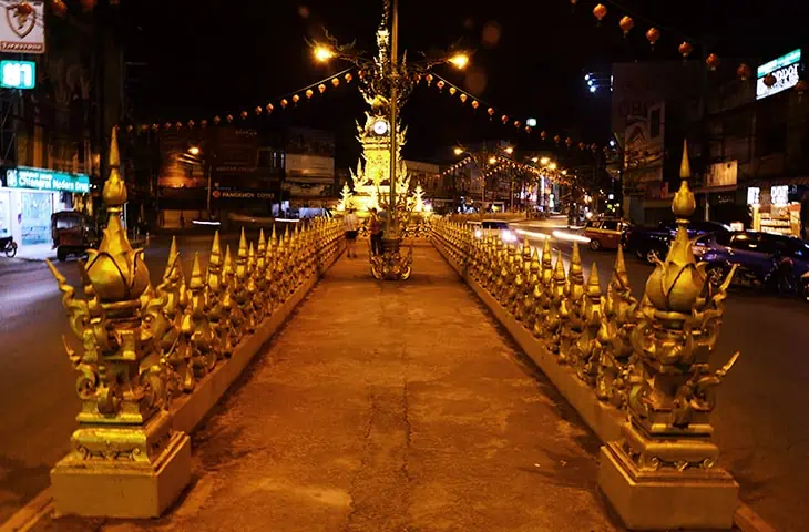 Chiang Rai Clock Tower area at night